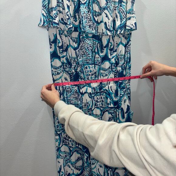 Lilly Pulitzer Ailsie Jumpsuit Size Large | Just Keep on Trunkin Jumpsuit Indigo - Picture 15 of 15